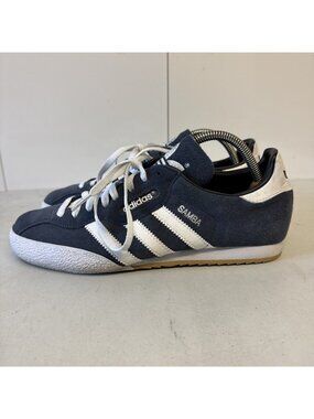 Adidas Samba Vintage Trainers Navy Blue White Gum Sole Men’s US 9.5 / EU 43 1/3